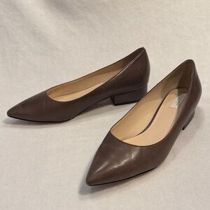 Coleman Taupe Leather Women's Flats